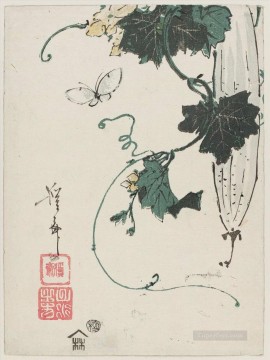 butterfly and gourd Keisai Eisen Japanese Oil Paintings